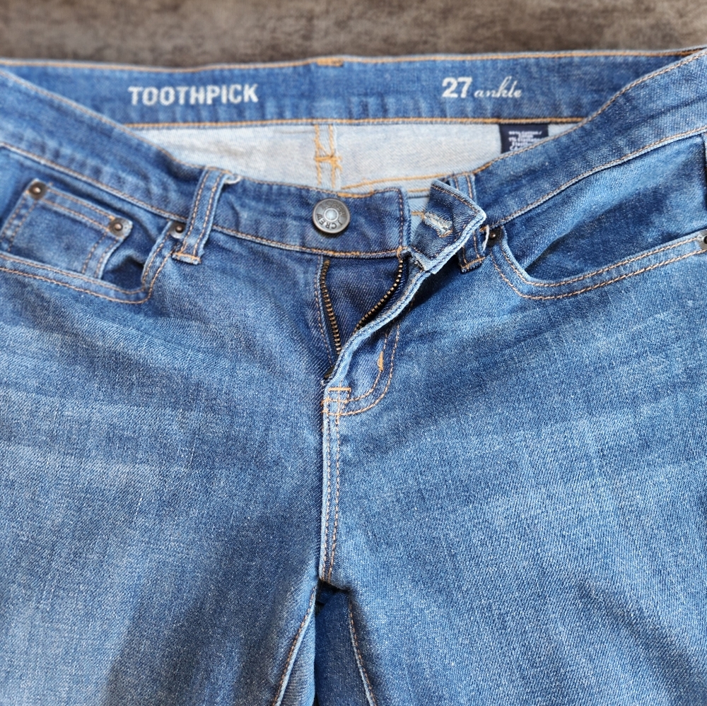 J. Crew Toothpick Ankle Jeans